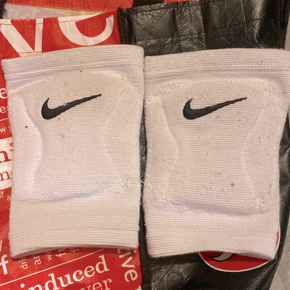 White volleyball knee pads